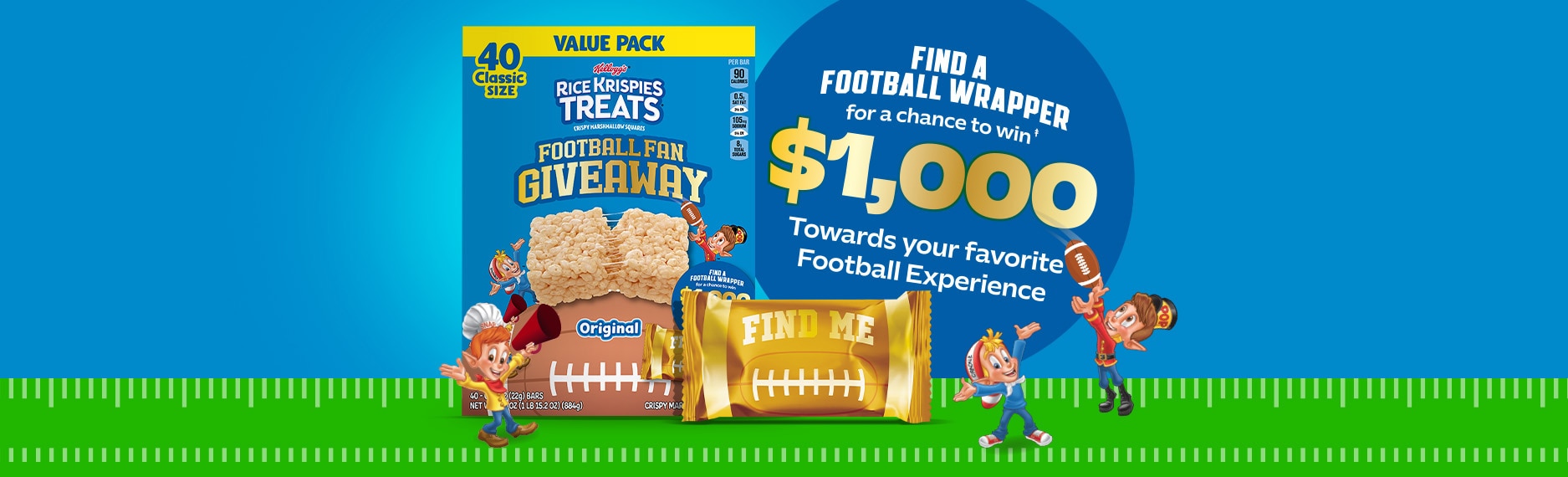 Rice Krispies Treats Football Fan Giveaway.