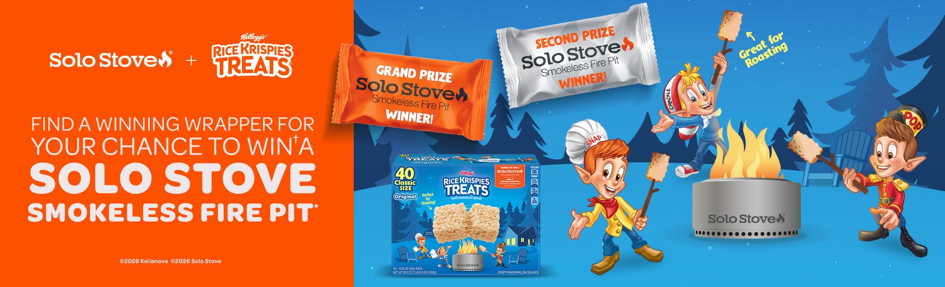 Solo Stove and Rice Krispies Treats. Find a winning wrapper for your chance to win a Solo Stove smokeless fire pit.